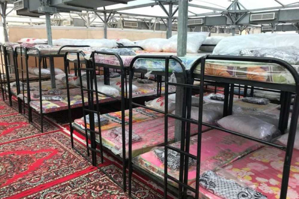 Bunk beds for South Asian pilgrims in Mina