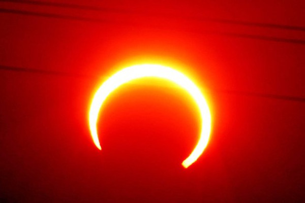 Crowds gather in Saudi Arabia to view rare solar eclipse